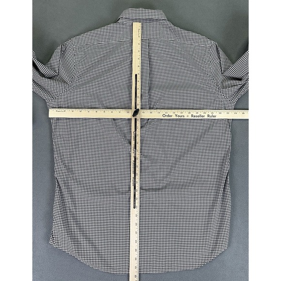 Ralph Lauren Shirt Mens Large White Brown Performance Classic Fit Gingham Check - Picture 5 of 7
